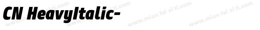 CN HeavyItalic字体转换